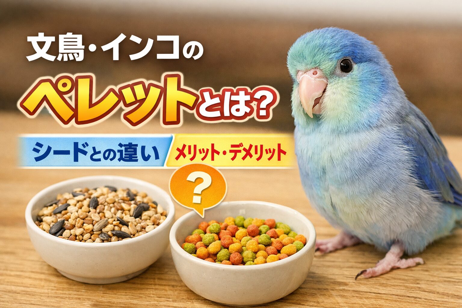 文鳥・インコのペレットとは？のアイキャッチ画像
